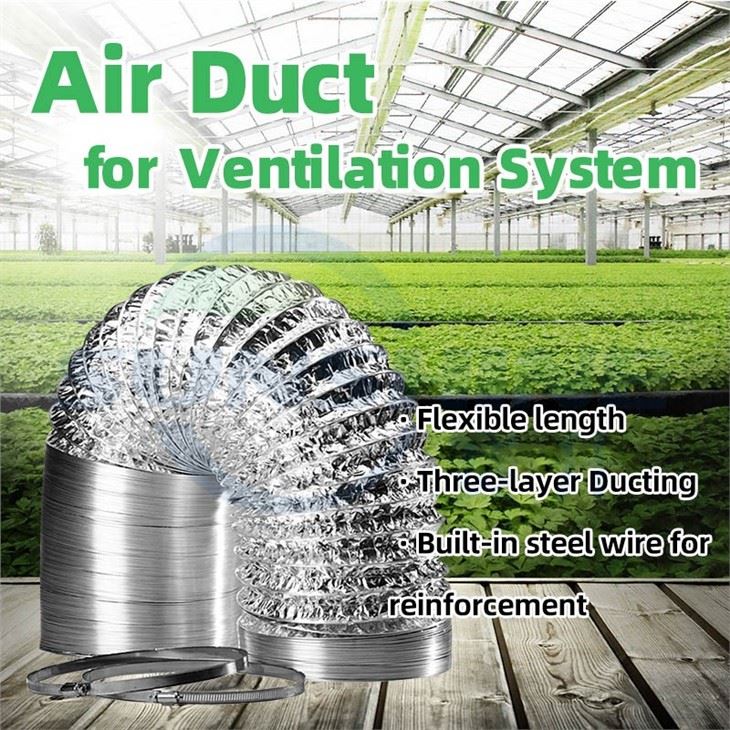 Custom Aluminum Air Duct Pipes For Grow Room